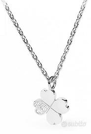 collana donna con charm quadrifoglio