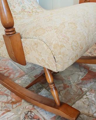 Poltrona a dondolo vintage anni 60