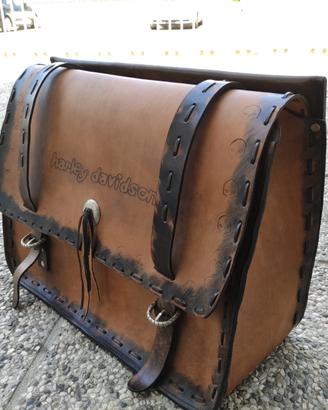 Borsa in cuoio per Harley Davidson