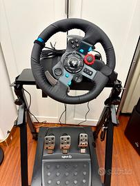 Volante logitech G29+Supporto volante pieghevole