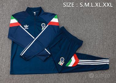 Tuta Italia vintage adidas zip corta S-L-XXL