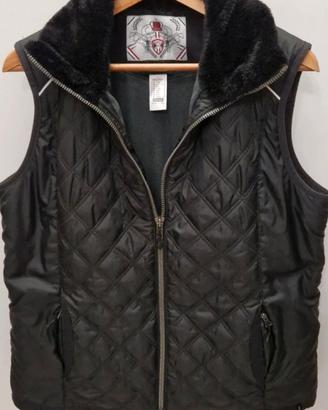 GILET TRAPUNTATO NERO EQUITAZIONE FOUGANZA