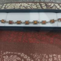 Bracciale in argento e ambra