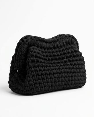 Borsa da Donna Clutch Pochette Nera Fatta a Mano