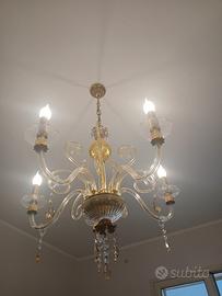 lampadario in vetro Murano in perfette condizioni 
