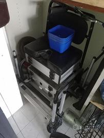 Panchetto da pesca completo di accessori