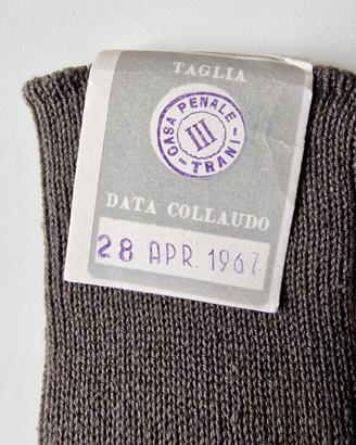 Calze Uomo Lunghe Militari Italia NOS 1967 Trani 