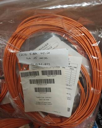 Lotto 8 Cavi in fibra ottica 15m - 5m