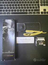 Rasoio Solingen in inox con 100 lame per barbieri