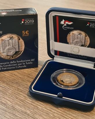Moneta 5 euro Carabinieri TPC Proof