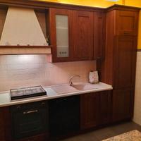 Cucina rustica modulare in legno massello no frigo
