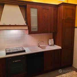 Cucina rustica modulare in legno massello no frigo