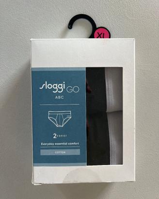 SLOGGI MEN GO ABC 2.0 2 Slip Uomo Cotone Nero XL