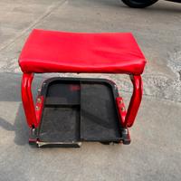 Sgabello garage officina ruote