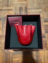Venini vaso fazzoletto rosso