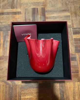 Venini vaso fazzoletto rosso