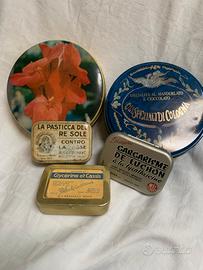 Scatole latta vintage Italia Francia (singole)