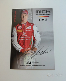 Mick Schumacher Autografo Originale Signed Card Dr