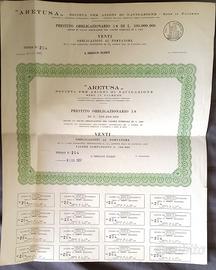certificato azionario del 1957