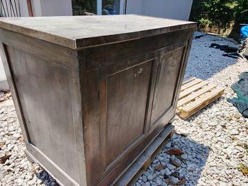 Mobile credenza in legno massello vintage 133x74x1