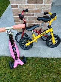Balance bike e monopattino