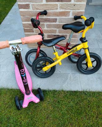 Balance bike e monopattino