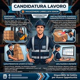 Magazziniere carrellista senior (farmaceut/turni)