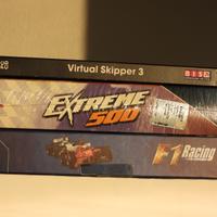 3 videogiochi PC simulatori auto/moto/vela in scat