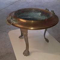 Braciere antico rame e ottone supporto alto ⌀ 50cm