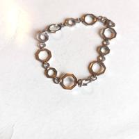 bracciale vintage argento 925 maglie esagonali
