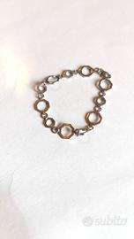 bracciale vintage argento 925 maglie esagonali
