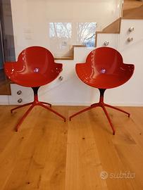 Sedie rosse Infiniti modello Cookie Swivel