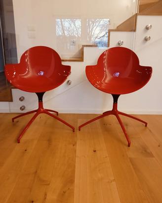 Sedie rosse Infiniti modello Cookie Swivel