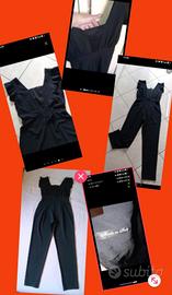 Tuta intera S M nera. Elegante Mai indossata 