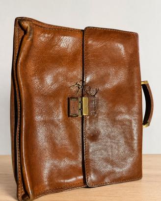 Borsa 24 ore Roncato vintage vera pelle cuoio
