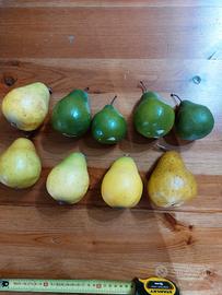 n. 9 pere frutta finta di alta qualità 