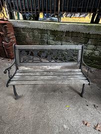 Panchina giardino ghisa e legno