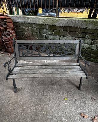 Panchina giardino ghisa e legno