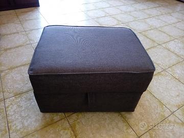 pouf contenitore tessuto  grigio