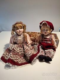 Bambole da collezione in porcelana