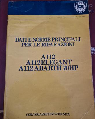 manuale riparazione A112 autobianchi abarth