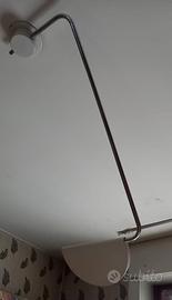 Lampadario modernariato Mezzaluna bianco