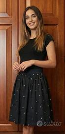 Gonna Liu Jo Nera con Paillettes Zip Dorata IT 40