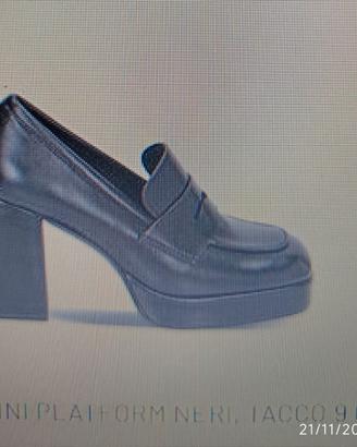 Mocassino donna platform tacco 9cm