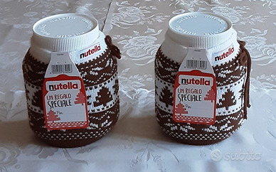 N.2 vasi in vetro Nutella collezione Natale 2019
