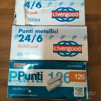 Punti metallici per cucitrice. 