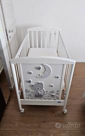 Lettino Pali per bambini e materasso