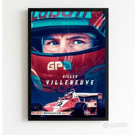 quadro poster  Gilles Villeneuve 