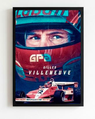 quadro poster  Gilles Villeneuve 