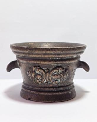 Antico Mortaio in Bronzo Biansato - XIX Secolo